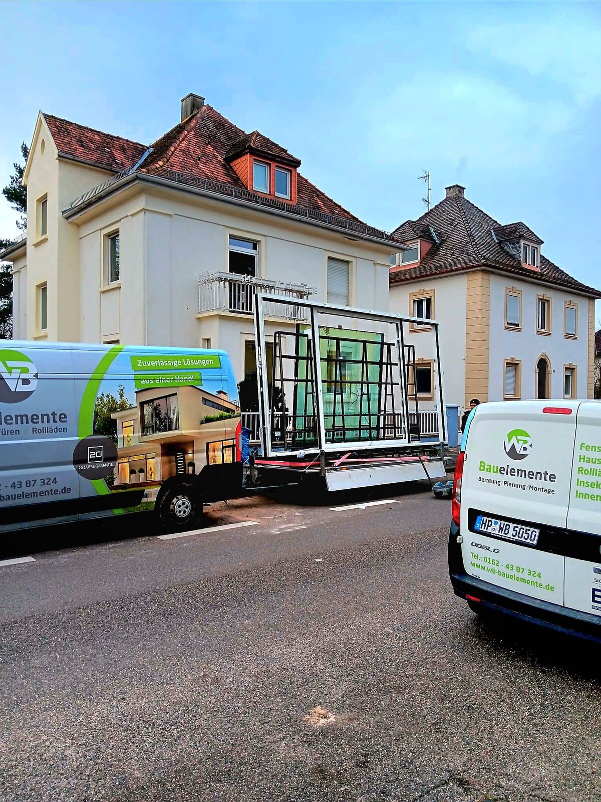 Anlieferung vor Ort – WB Bauelemente Referenz